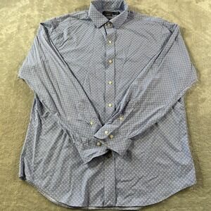 Polo Ralph Lauren Performance Shirt Mens Large Blue Paisley Long Sleeve Stretch